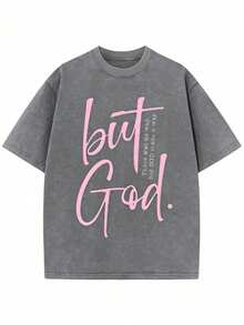 Classic Retro Fashion Casual Novel Four Seasons Simple And Versatile. Men's Four Season High-Quality Printed Washed Cotton Brand Loose Casual T-Shirt - 灰色 - 查看 12