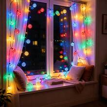 1 Set 20/30 LED Moroccan Solar String Lights, 8 Lighting Modes, Colorful Lights For Patio, Wedding, Party, Eid, Outdoor Garden Decor - Solar Morocco - View 6