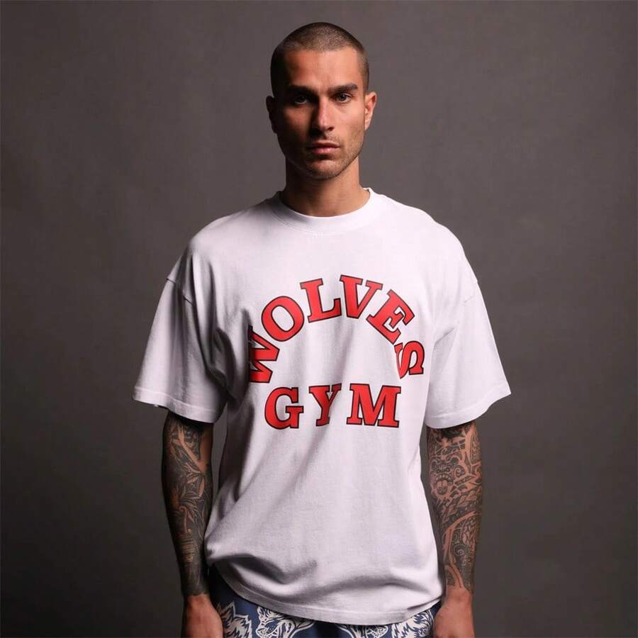DARCSPORT Loose-Fitting Unisex Simple Short-Sleeve Pullover Round-Neck Casual T-Shirt - trắng - Xem 1