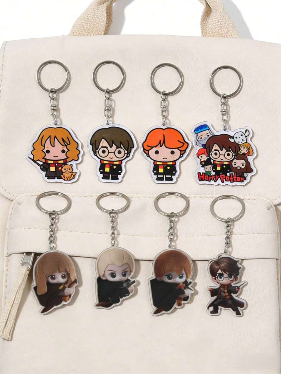 Harry Potter 1/3個 Scar-Wielder 卡通鑰匙圈,平價背包掛飾,派對裝飾,送給朋友的完美禮物,營造節慶氛圍,居家裝飾,可愛美學,情人節禮物 - 彩色 - 查看 1