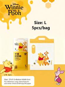 Disney 維尼熊手持式食品儲存袋，雙拉鍊密封加厚 PE 可重複使用冷凍袋，防漏水果零食三明治午餐袋，廚房冰箱收納袋，4 種尺寸 S/M/L/XL - 查看 9