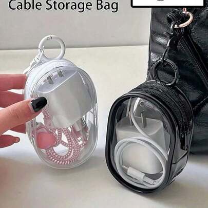 Hộp đựng đa năng dùng để sắp xếp dây cáp, bộ sạc, tai nghe, hộp đựng tai nghe, chìa khóa, hộp trưng bày trong suốt, túi đựng mỹ phẩm, túi đựng đồ công nghệ.
