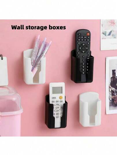 벽걸이형 휴대폰 보관함, 다기능 펀치 프리 홀더, 벽걸이형 에어컨/TV 리모컨 보관함