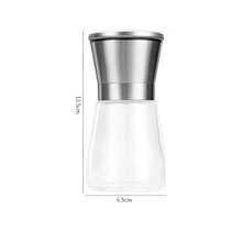 不锈钢胡椒研磨器、盐研磨器、香料研磨器、可填充胡椒研磨器、调味瓶，适用于海盐、胡椒颗粒混合物、香草精。 - 彩色 - 查看 6