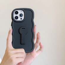 带蝴蝶结手链的保护手机壳，适用于 16/15 Pro Max/15 Plus/15 Pro/15/14 Pro Max/14 Plus/14 Pro/14/13 Pro Max/13 Pro/13/12 Pro Max/12 Pro/12 Pro Max/11 Pro/11/XS Max/XR/XS/7/8 Plus，Galaxy A14 A34 A54 A15 A25 A35 A55 S23 S23 Plus S23 Ultra S23 FE S24 S24 Plus S24 Ultra S24 FE S25 S25 Plus S25 Ultra，仿珍珠蝴蝶结设计，防震透明保护壳 - 黑色+水凝膜 - 查看 4