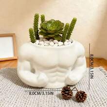 Vaso portapiante a forma di braccio muscoloso 3D, vaso in resina divertente e creativo per piante grasse, decorazione da scrivania unica per piccole piante, cactus, decorazione per la casa e l'ufficio, idea regalo - vaso di fiori - Visualizzare 12