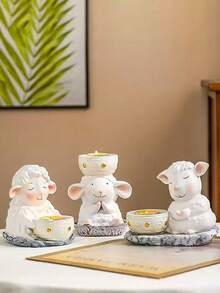 Quà tặng Eid Al-Adha, Lư hương nhựa hình cừu Eid Al-Adha, Đèn trà, Chân nến, Lư hương Eid Al-Adha - a - Xem 4