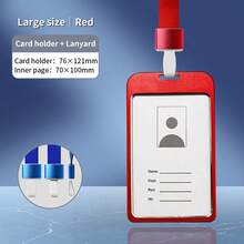 2pcs Aluminum Alloy Card Holder Set (With Lanyard), ID Badge Holder Halter, Thick Company Employee ID Card, Suitable For Exhibition/Event Badges, Attendance Cards, Guest Cards - Large - View 12