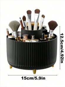 [Delivery Within 2-7 Days In The United States]1Pc 360° Rotating Pen Holder For Office Desk - Storage Box For Stationery - 5 Compartments - Cosmetic Storage Box - Makeup Brush Holder - Large Capacity Desktop Storage Box - Stationery Organizer - Jewellery Box - Pouch - Makeup Brush Holder - Brush Holder - Perfume Organiser - Pouch Bag - Pencils And Pens - Learning Supplies - Tabletop Storage Rack - Household Large - Capacity Desk Pen Case - Makeup Product Organizing Box - Gifts For Women - Christmas Gifts - Gift Ideas For Women - Room Decor - Bathroom Accessories - 查看 7