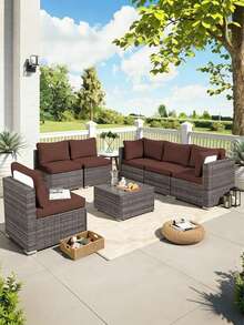 1pc Solid Color Milk Silk Sofa Seat Cushion Cover, High Elasticity Dust-Proof Washable Sofa Slipcover For All Seasons, Suitable For Patio, Garden, Beach And More, Sold Individually - Coffee Brown - View 5