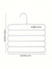 6pcs/3pcs/1pc 5-Tier Multi-Functional Clothes Hanger, Plastic Scarf Pants Organizer Hanger, Non-Slip Upgraded Design, Suitable For Tie, Scarf And Accessory Storage In Wardrobe Or Closet, Perfect Home Gift - Multicolor - View 10