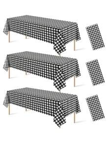 1/3 chiếc khăn trải bàn nhựa kẻ caro màu kaki/đen/hồng/cam kích thước 137*274cm, khăn trải bàn trang trí kẻ caro dùng một lần, thích hợp cho dã ngoại, nông trại, sinh nhật, khăn trải bàn hình chữ nhật cho tiệc tùng, đồ dùng cho tiệc cưới. - mạng lưới - Xem 8