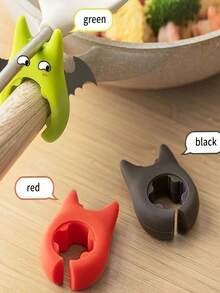 3 Buah Peralatan Dapur Silikon - Alas Sendok Anti Tumpah dan Penahan Tutup Panci, Ukuran: 4,3cm*6,2cm, Warna Silikon Acak, Rak Spatula Multifungsi, Cocok untuk Penggunaan di Rumah dan Restoran - MultiWarna - View 4