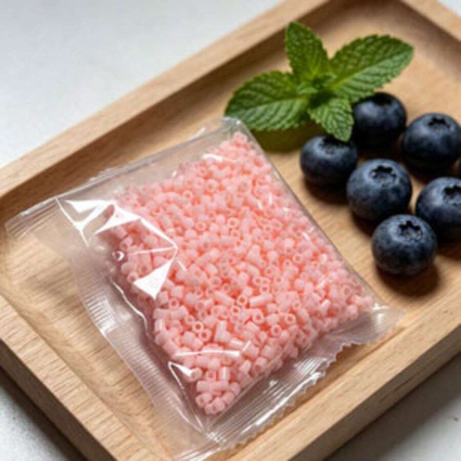 1000颗/包 2.6mm 熔珠补充装，创意小孔珠，适用于手工像素艺术 DIY 拼图 3D 工艺熨烫珠 - 粉色 - 查看 1