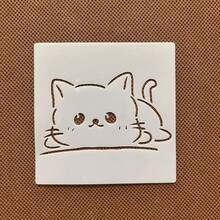 16件套可爱猫咪图案绘画模板，镂空模板，适用于手绘海报、墙绘 - 可愛貓咪圖案 - 查看 2