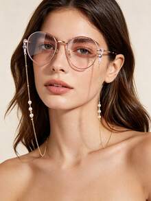 1 st glasögonkedja, halkfri kedja, halshängande, trendig glasögonkedja, glasögonbåge och tillbehör. - Multifärgad - Visa 6