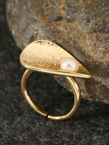 1 chiếc nhẫn hở thanh lịch, thích hợp cho tiệc cưới hoặc đeo hàng ngày. - Vàng - Xem 19