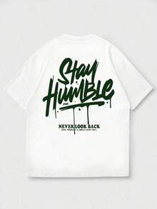 Christmas Short-Sleeved T-Shirt With Round Neck, Graphic Slogan Print In English, Minimalist And Summer Style For Men, Hot Item - White - View 5