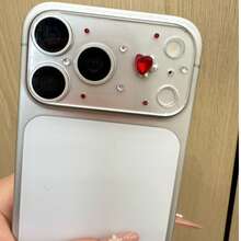 Película de lente de diamante rojo noble compatible con teléfonos Apple, película de lente antiarañazos de alta definición y alta transparencia adecuada y compatible con Apple 17 Pro/17 Pro Max - Recubrimiento de lentes de diamante rojo - Ver 2