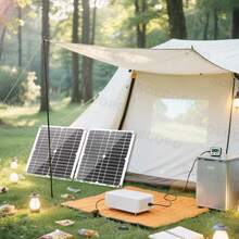 [Controlador de 100A gratis] Kit de panel solar dual de 600W - 2 paneles PV portátiles de 300W cada uno para autocaravana y camping - SEP-SP11 - Ver 11