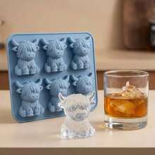 3D Cute Cow Shaped Silicone Tray, Suitable For Whiskey Cocktails And Baking, Also Can Be Used For Easter And Holiday Decorations - Multicolor - View 2