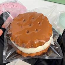 1个粘性金字塔饼干软体减压玩具 | 超柔软挤压减压玩具，可爱饼干造型，触感舒适，有助于缓解焦虑，完美礼物，办公休闲，复活节彩蛋填充物 - 彩色 - 查看 4