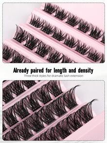 120 chùm mi, độ cong D, 8-16mm, độ dày hỗn hợp 0.07mm, chất liệu lông chồn chống thấm nước, nhẹ, tự làm mi giả, tạo hiệu ứng từ tự nhiên đến ấn tượng, phù hợp sử dụng hàng ngày và nhiều dịp khác nhau. Chùm mi giả, mi giả riêng lẻ, mi giả, mi giả. - D - Xem 7