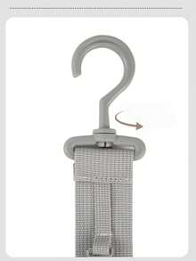 1pc Baseball Cap Holder Rack, Unisex With Hook Clip, Suitable For Wardrobe And Cabinet Doors, Wall Mounted Hat Rack, Ideal For Baseball Cap Enthusiasts To Store And Display Hats. - Grey - View 7