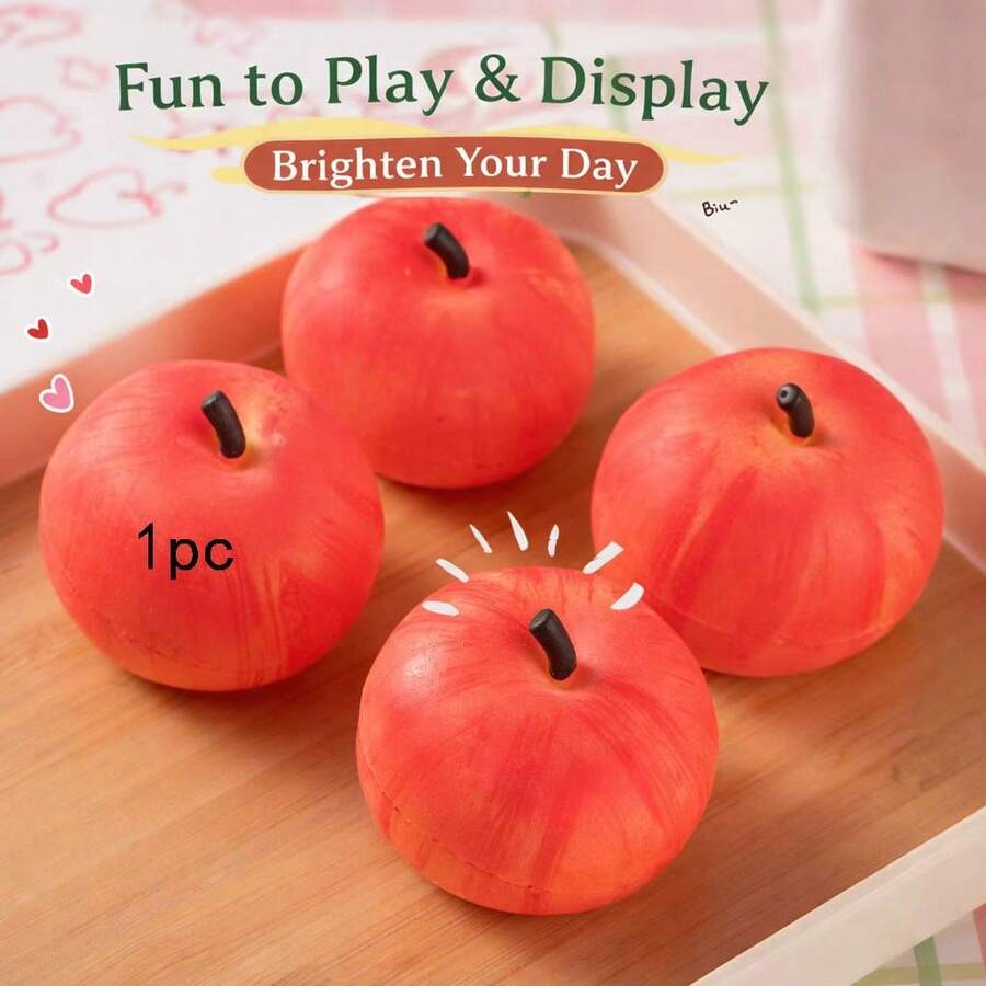 Đồ chơi bóp hình quả táo sống động như thật, đồ chơi giảm áp lực mềm mại, đàn hồi chậm, đồ chơi giải trí giúp giảm căng thẳng, món quà độc đáo cho sinh nhật, Giáng sinh, văn phòng.