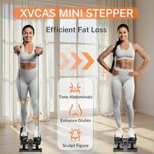 Multifunctional Mini Stair Stepper, 13.5LBS Lightweight Portable Exercise Equipment, LCD Display Tracks Steps Calories, Perfect For Under Desk & Small Space Summer Body Prep - 黑色 - 查看 2