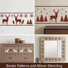 12-Inch Christmas Painting Template, Christmas Holiday Painting Template, Merry Christmas Semi-Circle Faith Wooden Door Hanging Decor Template, Porch Wreath And Home Decor - white - View 8