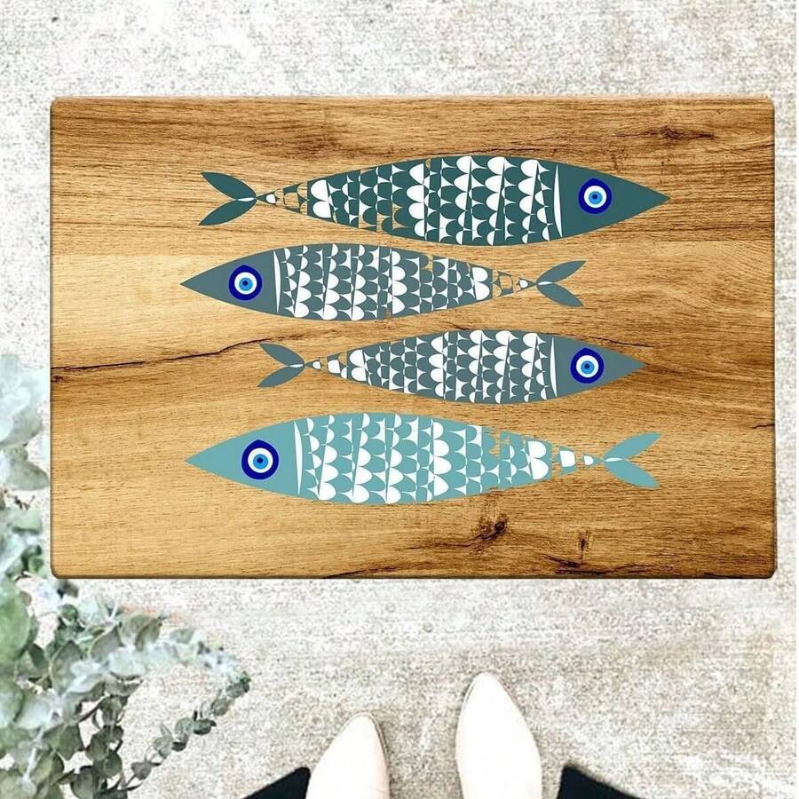 40x60 Cm Natural Coir Doormat With Heavy-Duty 100% PVC Backing – Non-Slip, Dirt-Trapping Brush Surface – 18–22 Mm Thick Durable Mat For Indoor & Outdoor Use MADE IN TURKEY - Đỏ - Xem 1