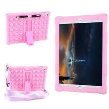 适用于 iPad 9（第八代/第七代）的儿童保护套，防震硅胶材质，适用于 iPad 10.2（2021/2020/2019 款），带手柄支架，兼容新款 Apple 10.2 英寸平板电脑。 - 玫紅色 - 查看 9