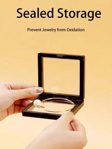10 piezas Cajas de exhibición de joyas de película de PE transparente, cajas de almacenamiento de joyas anti-polvo y anti-oxidación, cajas organizadoras de joyas con marco flotante, cajas de joyas portátiles adecuadas para colgantes, collares, pulseras, anillos, monedas, aretes, medallas y especímenes, para almacenamiento y exhibición en dormitorio, sala de estar, baño, decoración del hogar, regalo de cumpleaños, Día de la Madre, Pascua - Multicolor - Ver 6