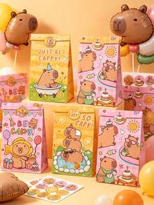 Bộ 24/12 túi quà sinh nhật hình chuột lang nước kèm sticker, túi đựng kẹo dễ thương kiểu Kawaii cho tiệc chủ đề chuột lang nước, quà tặng cho trẻ em, tiệc mừng em bé, phần thưởng trong lớp học. - Nhiều màu - Xem 10