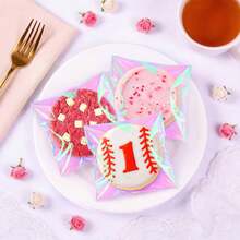 4x6 Inch Cookie Bags With Seals, Iridescent Self Adhesive Sealing Cellophane Brownie Wrappers Bags, Holographic Individual Treat Plastic Bag For Gift, Baking, Snack Packaging (100 Pcs) - View 3