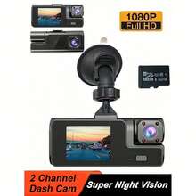 Camera For Vehicle 3 Lens Equipped With A 32Gb Sd Card 1080P Video Recorder 2Inch Rear View Camera Black Box Car Accessory Car Supplies Dash Cam With Reversing Image Parking Dual Lens Night Vision Video Recorder - Recorder - View 11