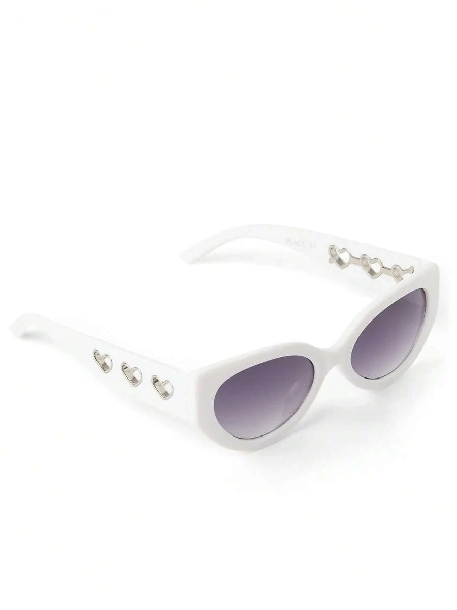 The Children's PLACE Girls Heart Cut Out Sunglasses - SOFT WHITE - View 1