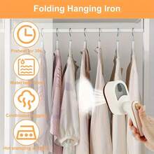 Steam Iron For Clothes,Travel Mini Iron 360°Rotatable Portable Handheld Steam Iron Fit For Home - Portable Handheld Steamer, Travel-Friendly Mini Iron With Steam, Rotatable Design For Efficient Garment Steaming, Wrinkle Remover Function, Compact And Foldable For Easy Use Anywhere, Clothes Steamer 3-In-1, Garment Steamer 3-In-1 - Xem 5