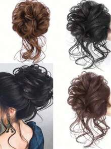 1pc Elegant Messy Bun Scrunchie, Women's Hair Accessory Suitable For Daily Wear, Outdoor Styling And DIY Hairstyles, Ideal For Thick Curly Hair Ponytail Holders Hair Elastics Hair Rubber Bands Hair Rope,Travel,Birthday - 1pc - View 1