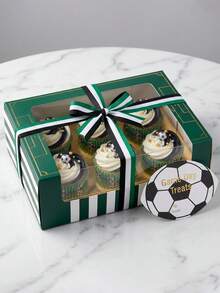 200 chiếc giấy trang trí bánh cupcake hình quả bóng đá, thích hợp cho đám cưới, sinh nhật, ngày Valentine, Giáng sinh và các buổi họp mặt gia đình. - Nhiều màu - Xem 4