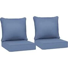 Outdoor Chair Cushions Set Of 4, Fade Resistant, 24 X 24 In Deep Seat, Patio Cushions For Chair, Sofa, And Outdoor Furniture, Navy Blue - Navy Blue - View 13