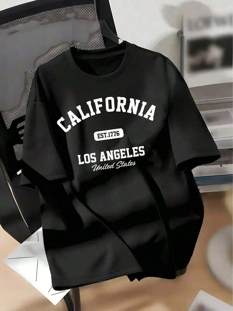 GiftCamiseta de Manga Corta Holgada Casual Versátil con Estampado Divertido, Ideal para Vacaciones, Trabajo y Uso DiarioSoft - Negro 11 - Ver 1