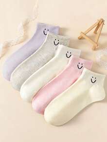1/5/10 Pairs Women's Cartoon Pattern Ankle Socks - Breathable Comfortable Soft - Daily Wear, Business, Home - Suitable For All Seasons - Multicolor - View 3