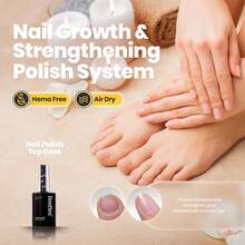 Beetles 15ML 2 In 1 Base & Top Coat Nail Polish, Clear Fast Drying Nail Strengthener, Glossy Effect For DIY Salon Manicure At Home, Gifts For Women - 2 in 1 Base & Top Coat - 查看 2
