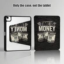 1pc Dollar Bill Pattern PU Leather Rotating Stand Case With Pen Slot, 360 Degree Swivel, Auto Sleep/Wake Function, Compatible With Samsung/Apple ///Honor/ Matepad// - Multicolor - View 4