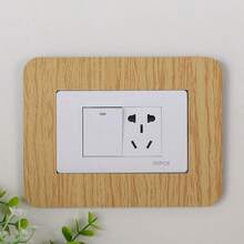 1 pièce Autocollant mural décoratif minimaliste anti-poussière de 20 cm/7,87 po pour interrupteur de salon, couvre-interrupteur décoratif pour la maison - B - Voir 15