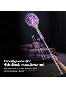 6-In-1 Retractable Electric Mosquito Swatter & Fly Swatter Lamp, Household Mosquito Killer, 500mAh - Multicolor 1 - View 1