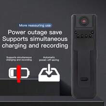 1pc 1080p Mini Body Camera 1.3inch Screen 180° Rotatable Lens Body Mounted Camera Small Portable IR Night Vision Body Camera Camera Bike - Multicolor - View 5