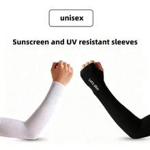 KUYILIAN 1 đôi ống tay giữ ấm chống tia UV bằng lụa băng, thoáng khí, thích hợp cho hoạt động ngoài trời như đạp xe, lái xe, du lịch, unisex. - A - Xem 1